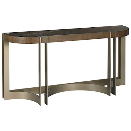 Rome Console Table with Metal Base